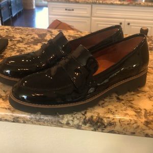 Black slip on penny loafers Vionic Cheryl